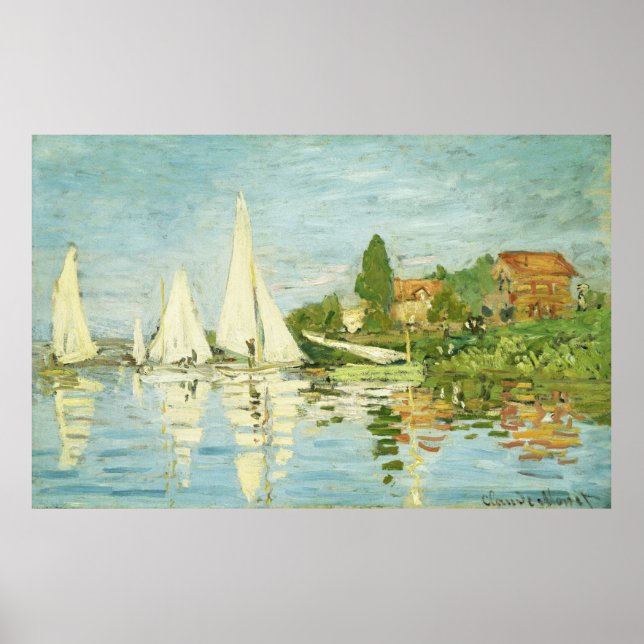 Póster Claude Monet. Regattas en Argenteuil (Frente)