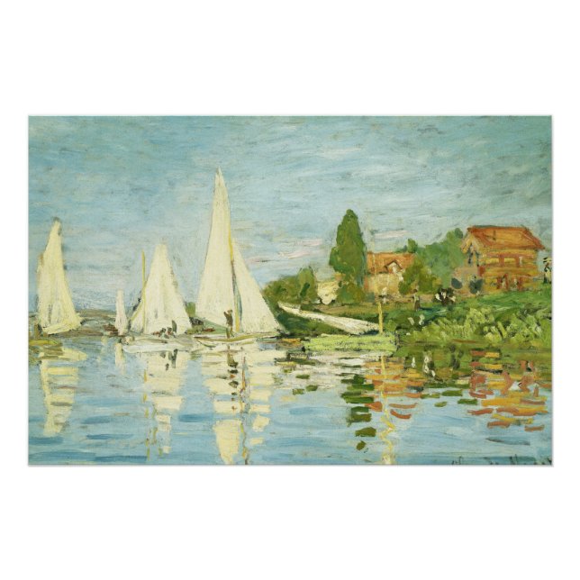 Póster Claude Monet. Regattas en Argenteuil (Anverso)