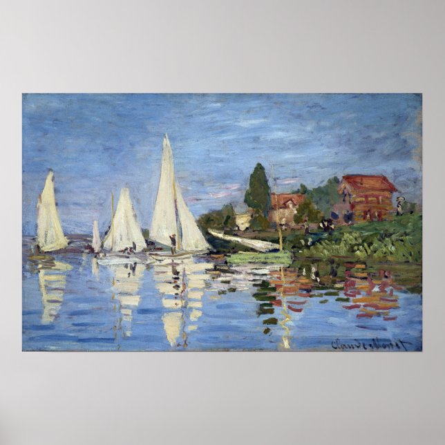 Póster Claude Monet Regattas en Argenteuil (Frente)