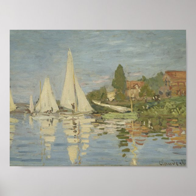 Póster Claude Monet - Regattas en Argenteuil (Frente)
