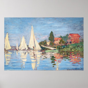 Póster Claude Monet - Regattas en Argenteuil