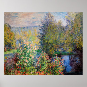 Póster Claude Monet - Rincón del Jardín en Montgeron