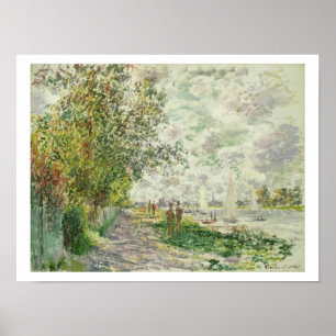 Póster Claude Monet Riverbank en Gennevilliers