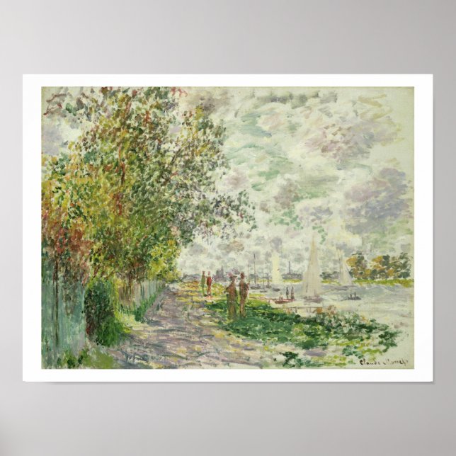 Póster Claude Monet | Riverbank en Gennevilliers (Frente)