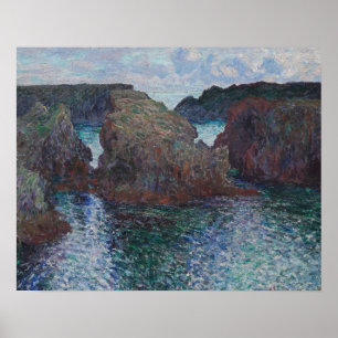 Póster Claude Monet - Rocas en Port-Goulphar, Belle-Ile