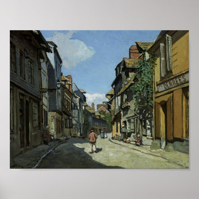 Póster Claude Monet - Rue de la Bavole, Honfleur (Frente)