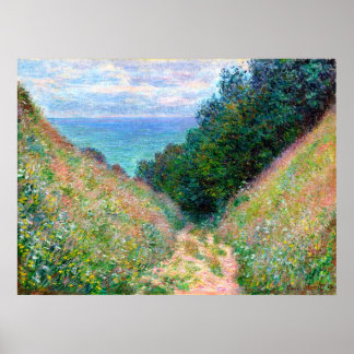 Póster Claude Monet: Sendero en La Cavee Pourville