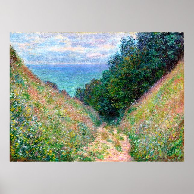 Póster Claude Monet: Sendero en La Cavee Pourville (Frente)