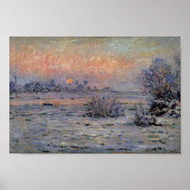 Póster Claude Monet Soleil d'hiver à Lavacourt Wintersun