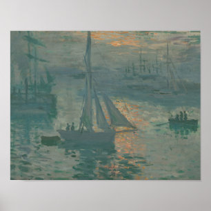 Póster Claude Monet - Sunset (Marine)