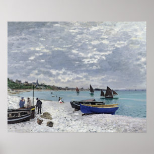 Póster Claude Monet   The Beach at Sainte-Adresse