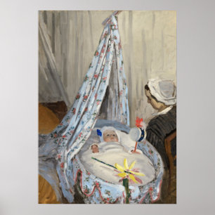 Póster Claude Monet   The Cradle, Camille with Son Jean