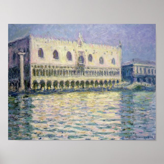 Póster Claude Monet | The Ducal Palace, Venice, 1908 (Frente)