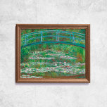 Póster Claude Monet The Japanese Foot Bridge Old Art<br><div class="desc">Poster de Claude Monet,  The Japanese Footbridge,  1899. Antiguo y famoso cuadro con un puente azul y nenúfares en un estilo impresionista. Licencia CCO,  arte de dominio público. Marco no incluido.</div>