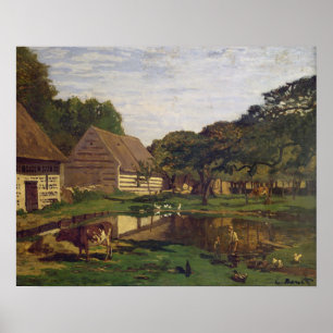 Póster Claude Monet   Un corral de campo en Normandía