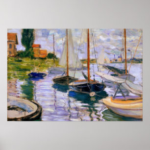 Póster Claude Monet - Veleros en el Sena