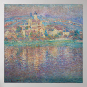 Póster Claude Monet - Vetheuil, Atardecer