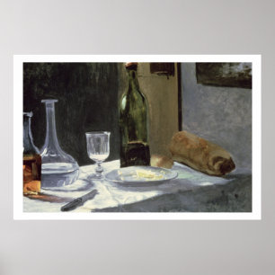 Póster Claude Monet   Vida residual con botellas