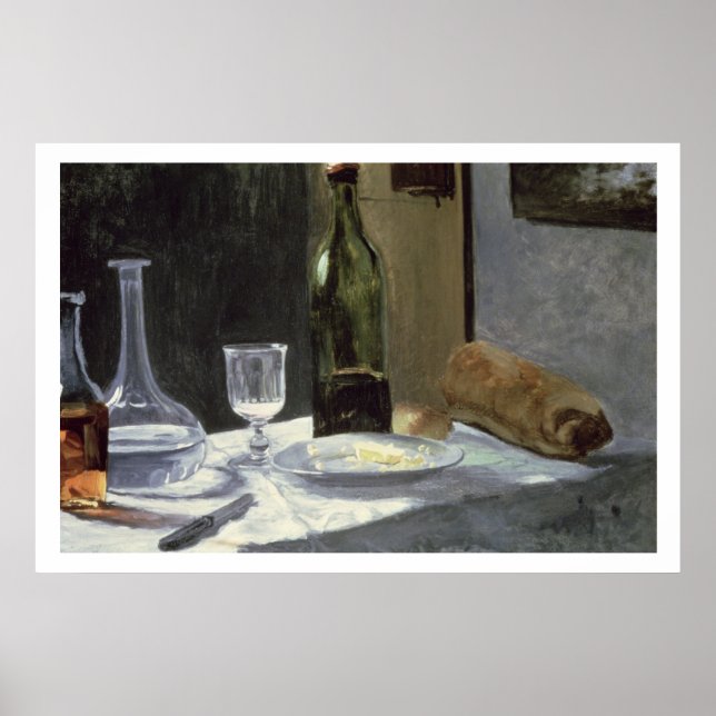 Póster Claude Monet | Vida residual con botellas (Frente)