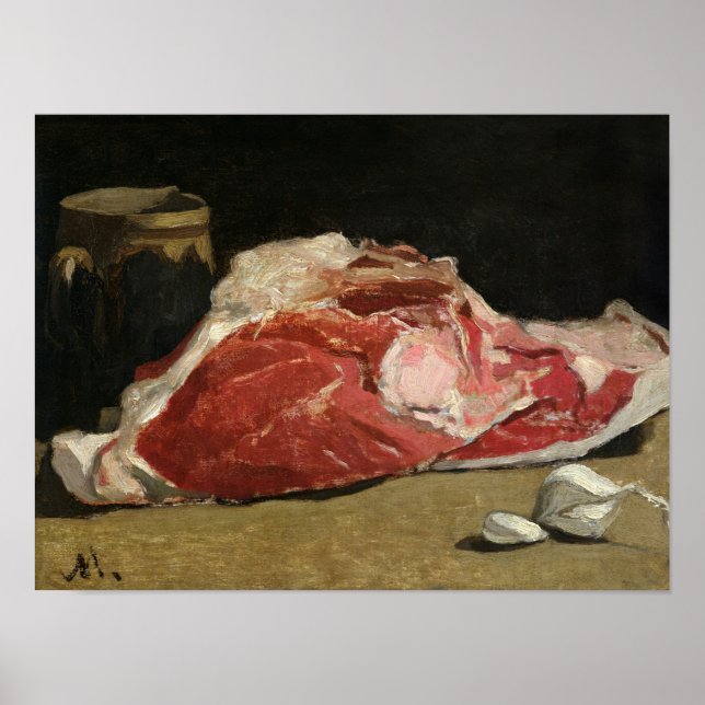 Póster Claude Monet | Vida residual, la unión de la carne (Frente)