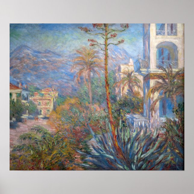 Póster Claude Monet - Villas de Bordighera (Frente)