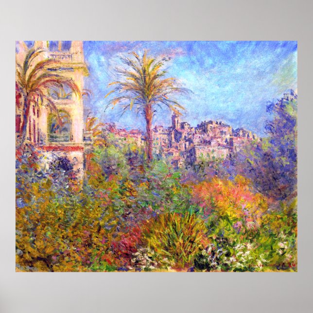 Póster Claude Monet: Villas en Bordighera (Frente)