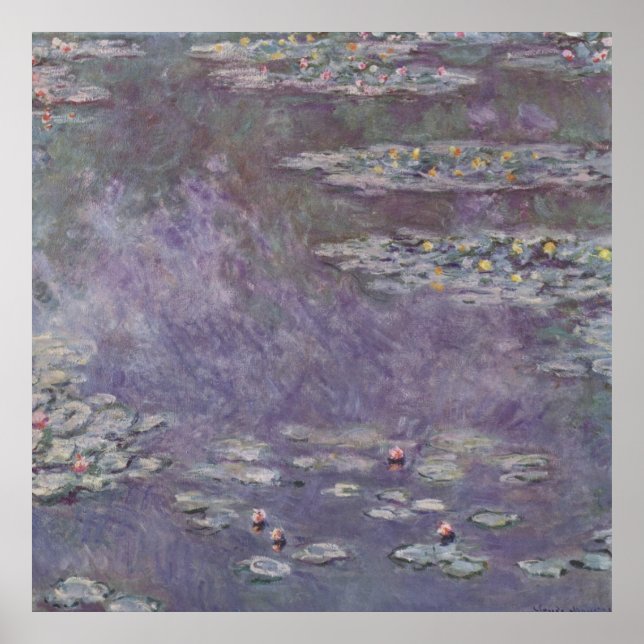 Póster Claude Monet - Water Lilies (Frente)