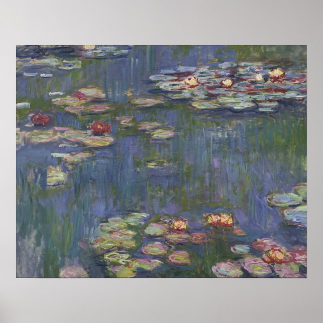 Póster Claude Monet - Water Lilies (Frente)
