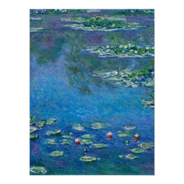 Póster Claude Monet - Water Lilies 1906 (Anverso)