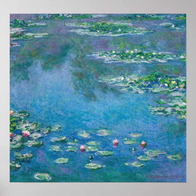 Póster Claude Monet - Water Lilies 1906 (Frente)
