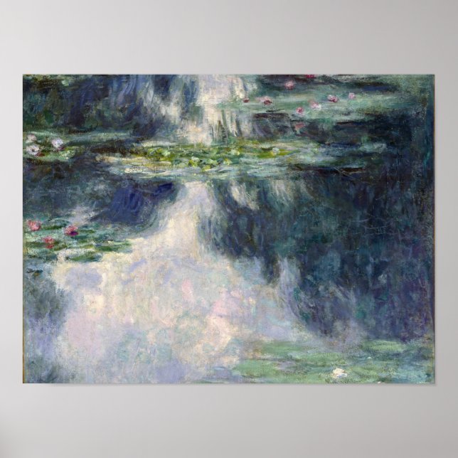 Póster Claude Monet - Water Lilies, 1907 (Frente)