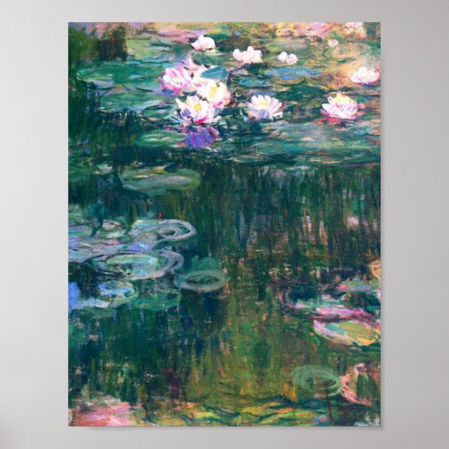 Póster Claude Monet - Water Lilies, 1914 (Frente)