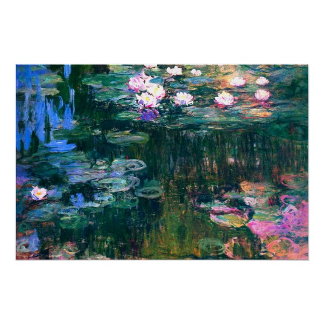 Póster Claude Monet - Water Lilies (1917) (Anverso)