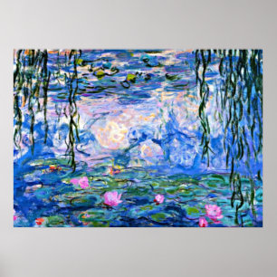 Póster Claude Monet - Water Lilies, 1919