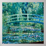 Póster Claude Monet - Water Lilies And Japanese Bridge<br><div class="desc">Claude Monet - Water Lilies And Japanese Bridge (1899)</div>