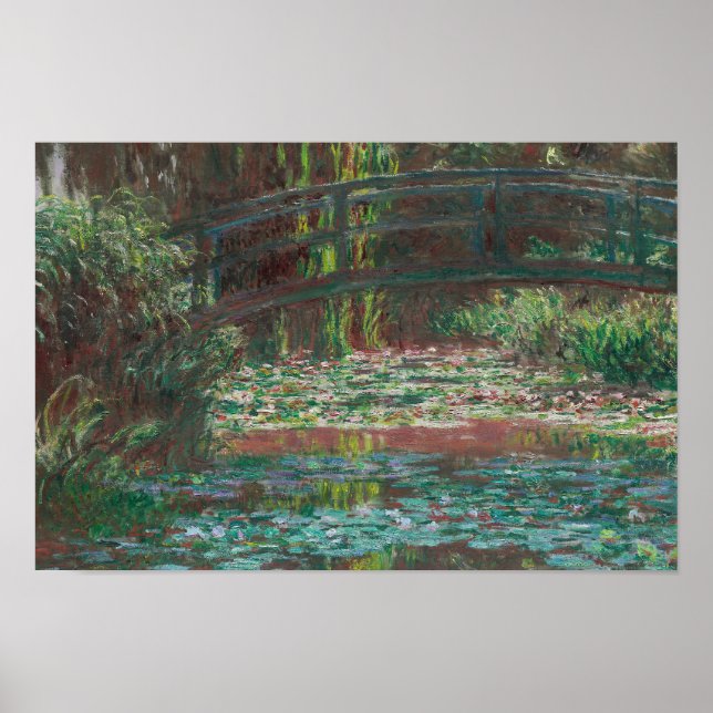 Póster Claude Monet - Water Lily Pond (Frente)