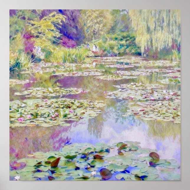Póster Claude Monet Water Lily Pond Giverny (Frente)