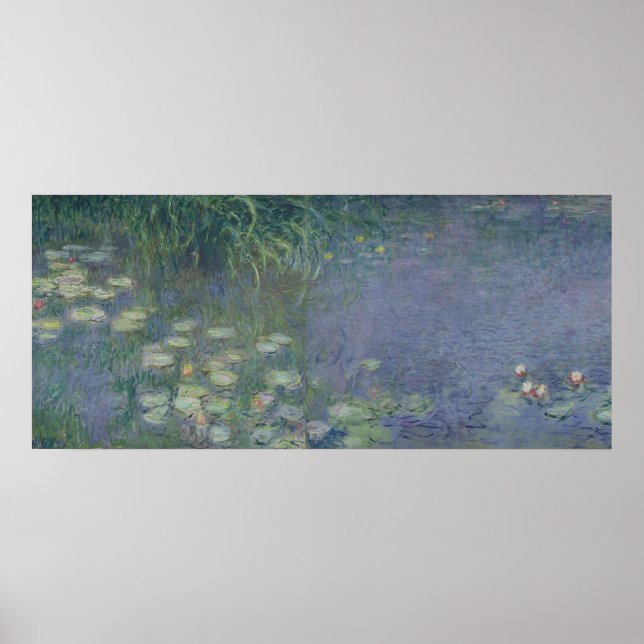 Póster Claude Monet | Waterlilies: Mañana, 1914-18 (Frente)