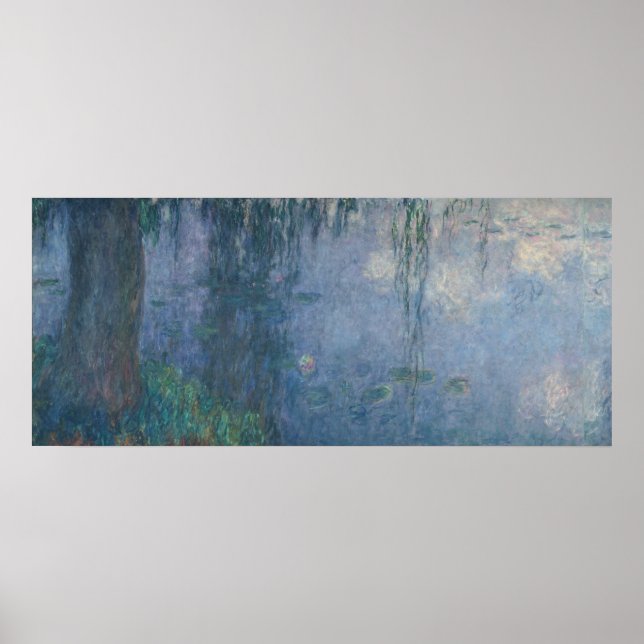 Póster Claude Monet | Waterlilies: Weeping Willows, 1914 (Frente)