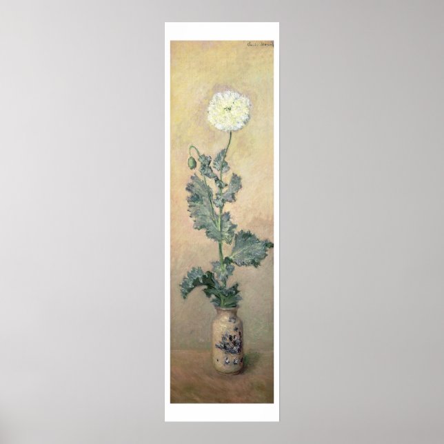 Póster Claude Monet | White Poppy, 1883 (Frente)