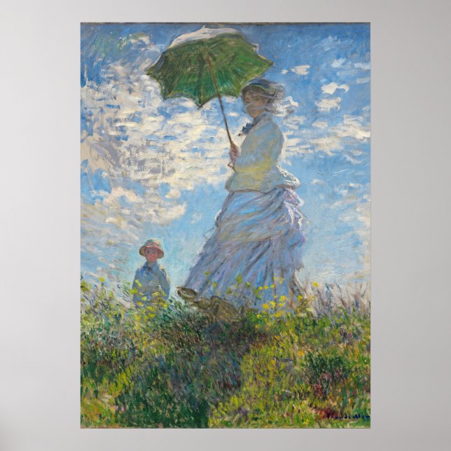 Póster Claude Monet | Woman with a Parasol (Frente)