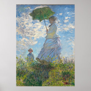 Póster Claude Monet   Woman with a Parasol