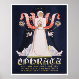 Póster Claustro de Ephrata WPA 1938