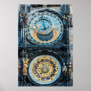 Póster Clausura del reloj astronómico de Praga