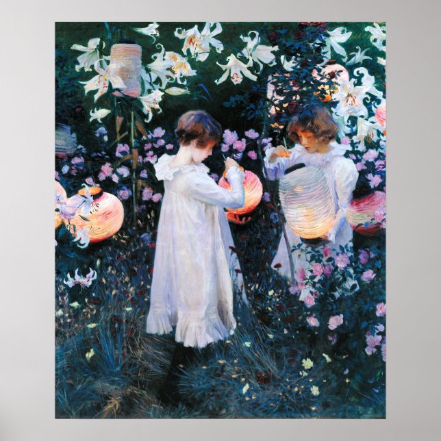 Póster Clavel, Lirio, Lirio, Rosa, Sargent  (Frente)
