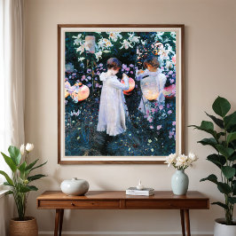 Póster Clavel, Lirio, Lirio, Rosa, Sargent