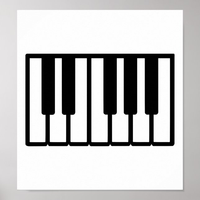 Póster Claves de piano (Frente)