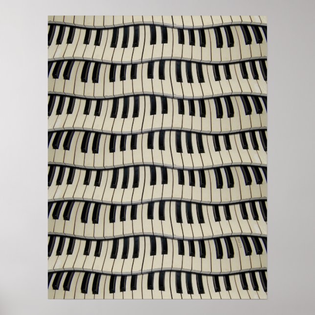 Póster Claves De Piano De Rock Y Rollo (Frente)