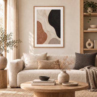 Póster Clay Resonance | Minimal Abstract Plaster Art Prin