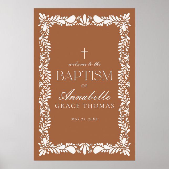 Póster Clay Talavera Tile España Fiesta Baptismo Bienveni (Frente)